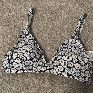 NWT J.Crew Daisy print bikini top